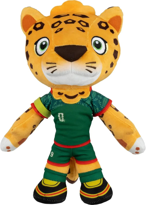 Mexico Jaguar Mascot Plush 8-Inch Toy, Soft Stuffed Collectible Figure Wolf Vive