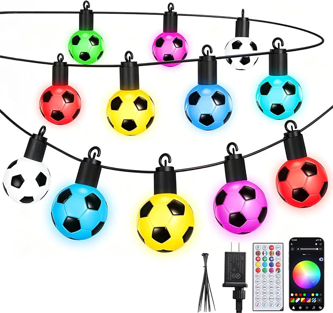 Smart Soccer String Lights (50ft) Wolf Vive