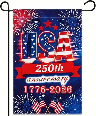 250th Anniversary of USA Garden Flag Wolf Vive