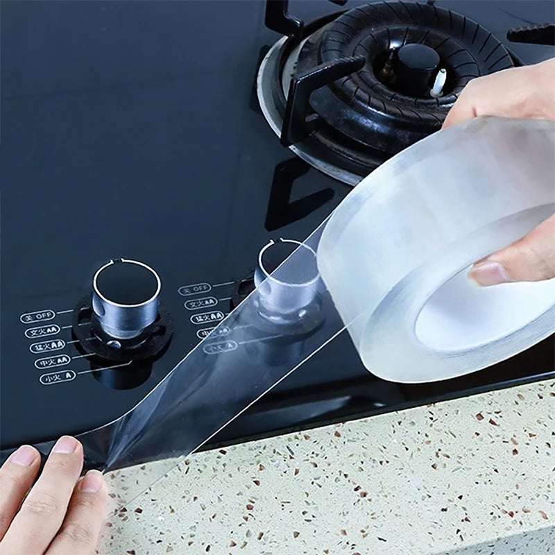 Clear kitchen gap seal tape