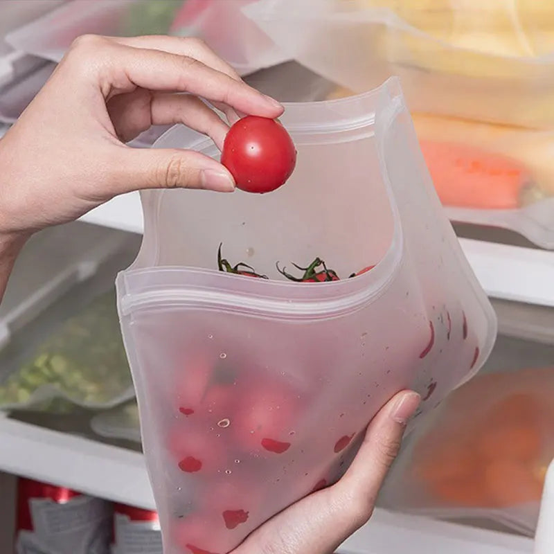 Reusable Silicone Food Storage Bags – 5 Pack
