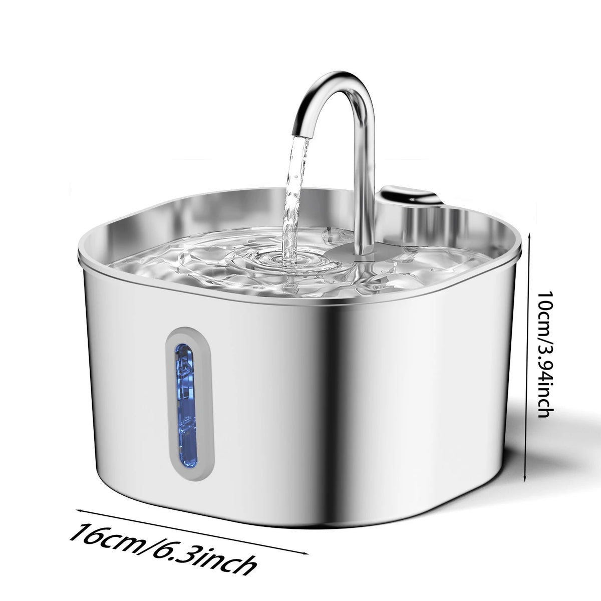 Pet Water Fountain – 2.2L Stainless Steel