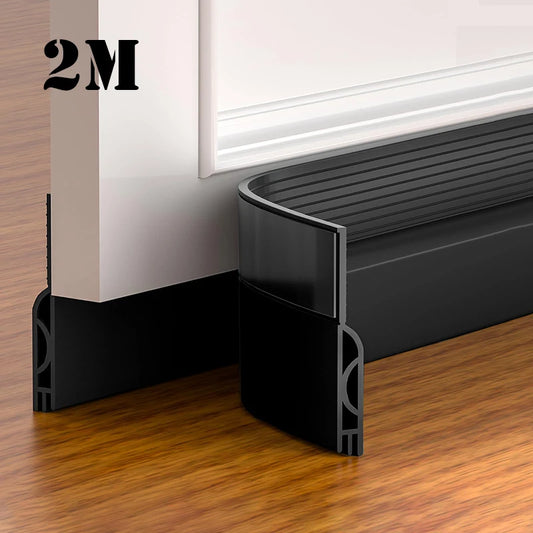 Under-door draft stopper seal strip