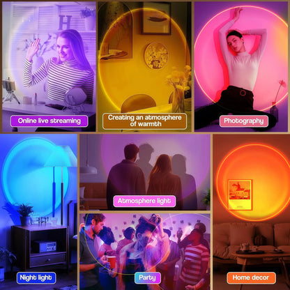 Sunset Lamp – RGB Projector with Remote