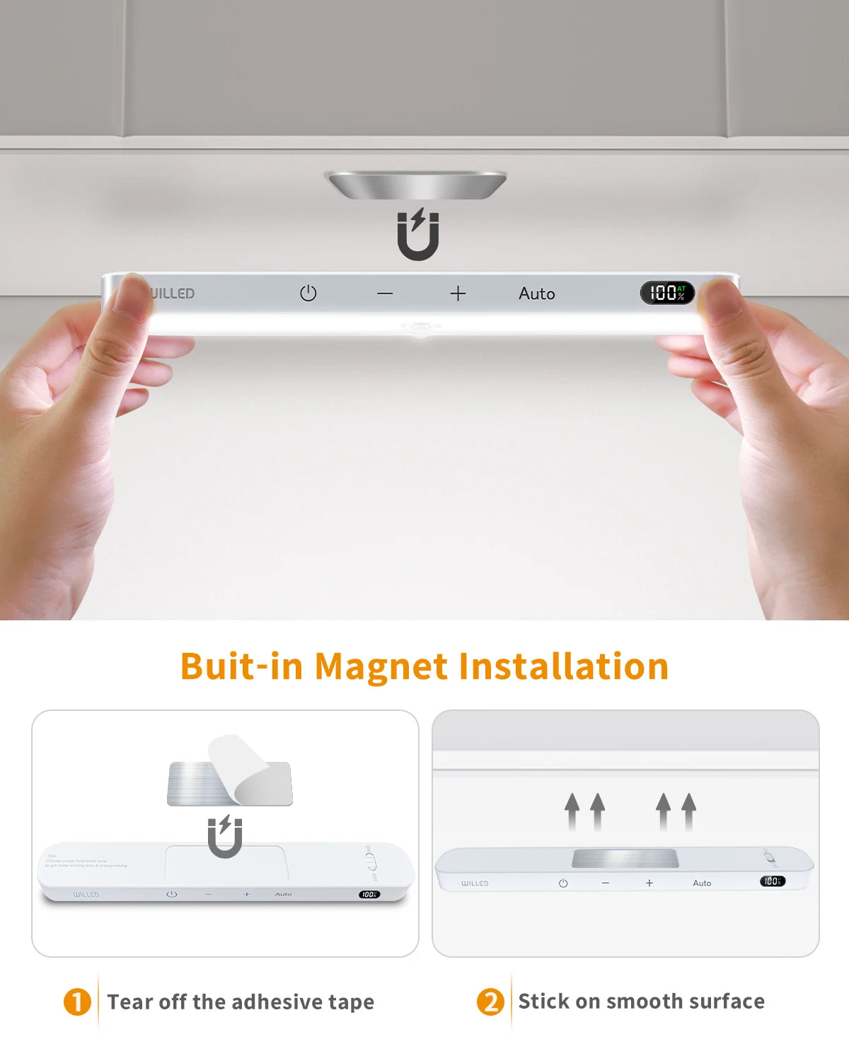 Motion-Sensor Cabinet Light Bar – 60 LED