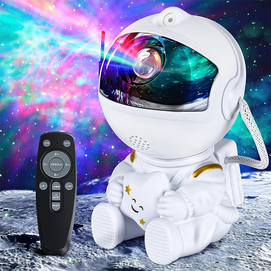 Astronaut galaxy star projector night light