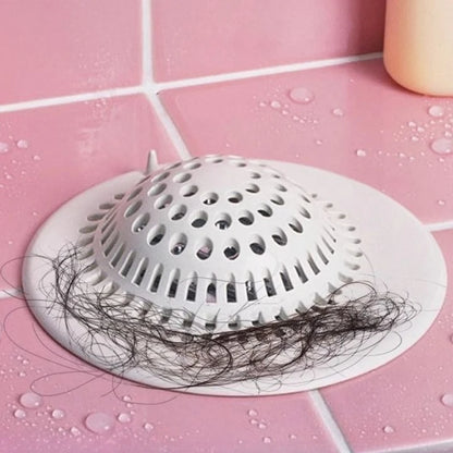 Silicone sink stopper strainer
