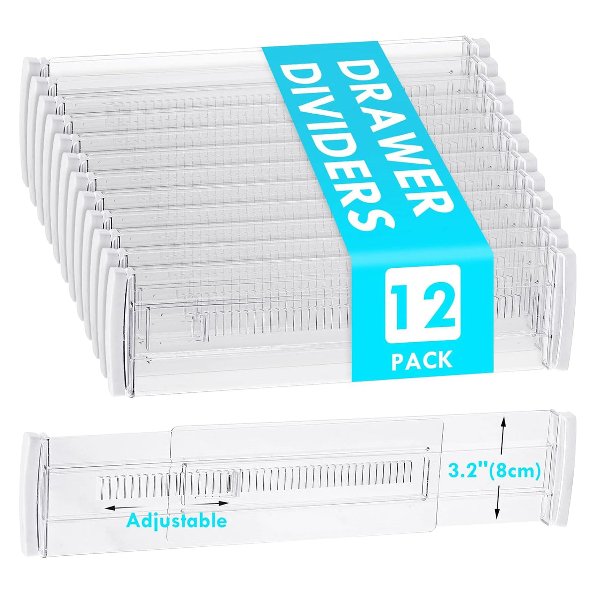 Adjustable Drawer Dividers – 4 Pack