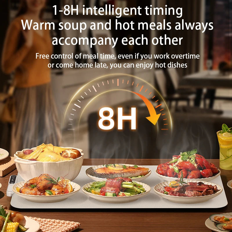 8-hour timer keeps food warm