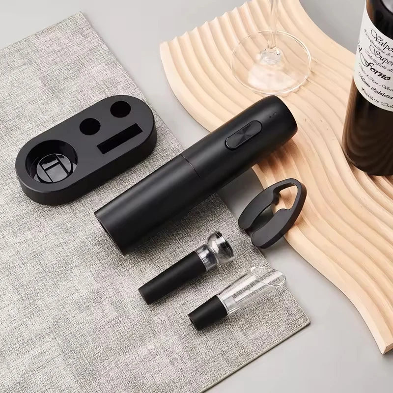 Electric wine opener set