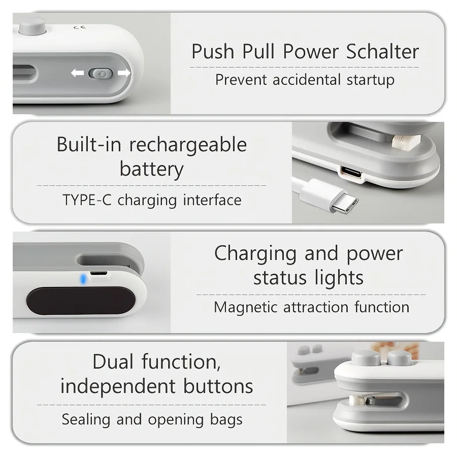 Bag sealer with built-in cutter