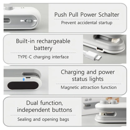 Bag sealer with built-in cutter