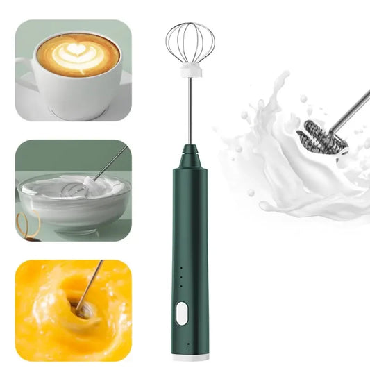 Rechargeable handheld milk frother