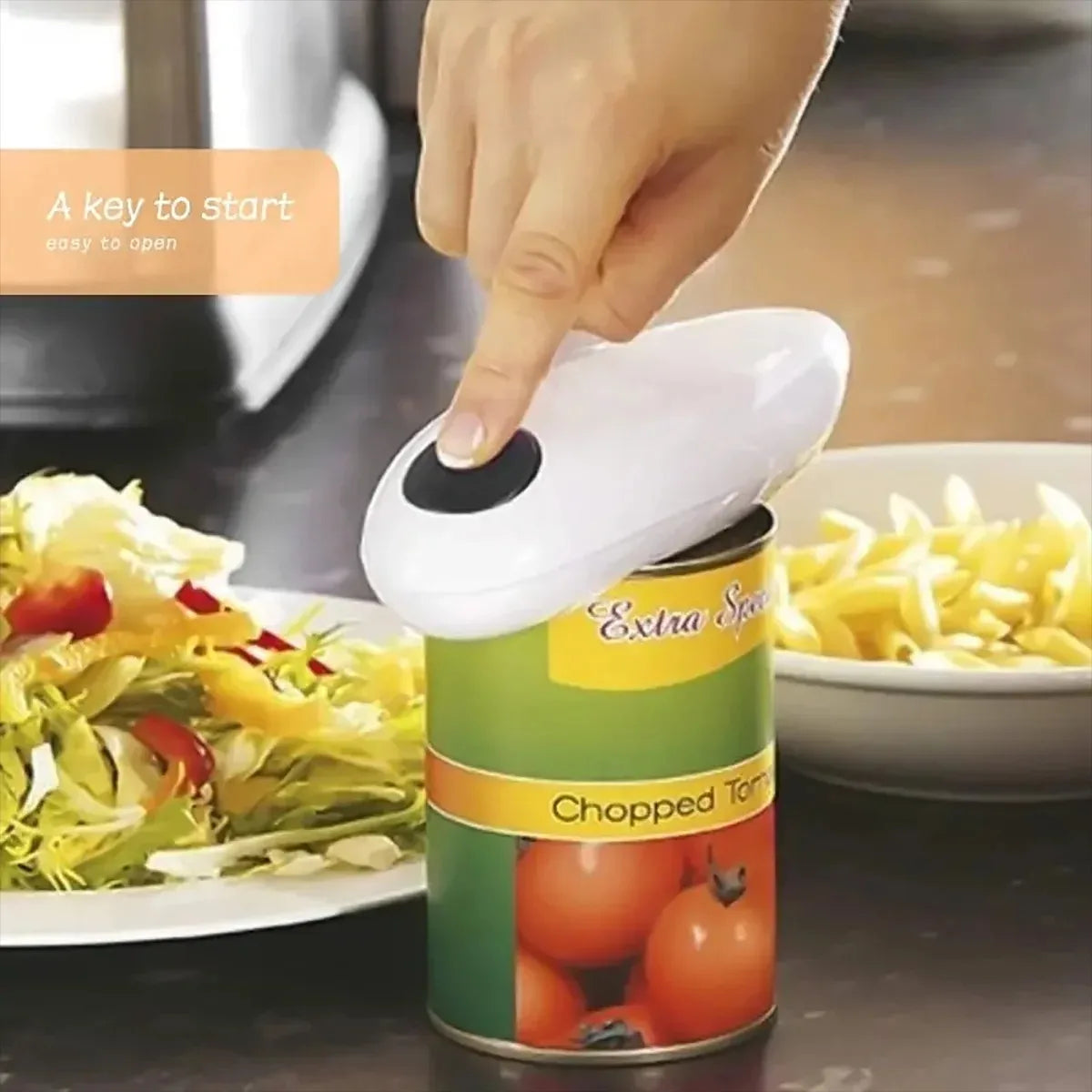 One-touch electric can opener